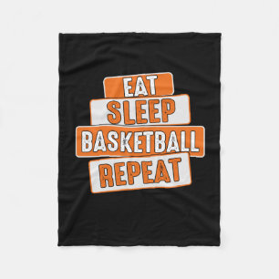 Basketball Lover Eat Sleep Basketball Repeat Fleece Blanket