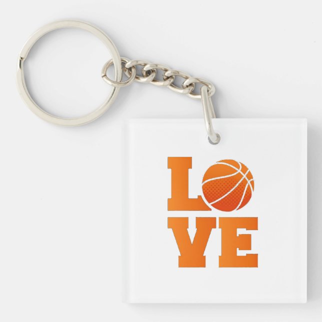  Basketball Lover Gift – Custom Keychain  (Front)