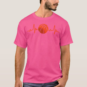 Basketball Lover Heartbeat Vintage Retro Basketbal T-Shirt
