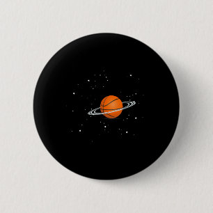 Basketball lovers basketball player space Fun 6 Cm Round Badge