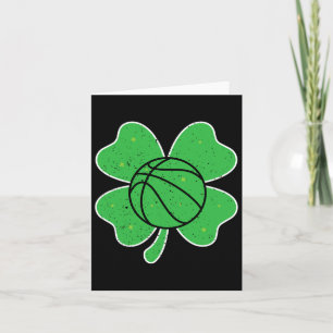 Basketball Lovers Clove St Patricks Day Kids  Card
