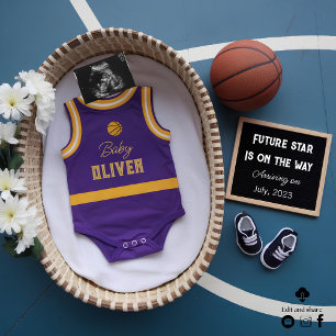  basketball loving parents pregnancy announcement 