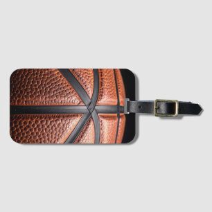 basketball luggage tag