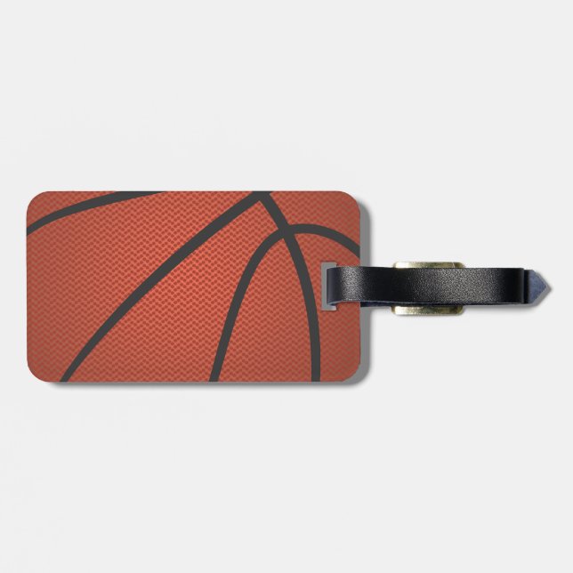 basketball luggage tag (Back Horizontal)