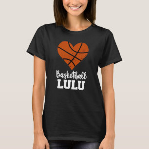 Basketball Lulu Basketball Heart Grandma Lulu T-Shirt