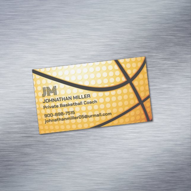 Basketball Magnetic Business Card (In Situ)