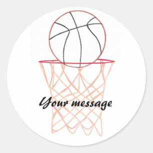 Basketball making the basket Your message stickers
