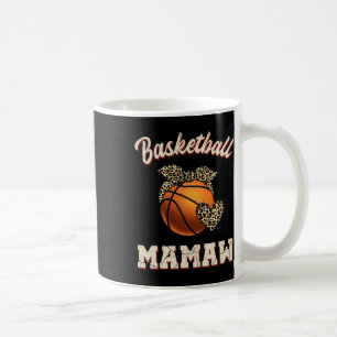 Basketball Mamaw Bandanna Leopard Heart Fans Mothe Coffee Mug