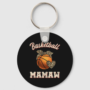 Basketball Mamaw Bandanna Leopard Heart Fans Mothe Key Ring