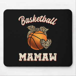 Basketball Mamaw Bandanna Leopard Heart Fans Mothe Mouse Mat