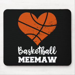 Basketball Meemaw Fun Basketball Heart Grandma Mee Mouse Mat