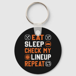 Basketball Men Boy Check My Line Up Basketball Pla Key Ring