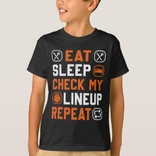 Basketball Men Boy Check My Line Up Basketball Pla T-Shirt