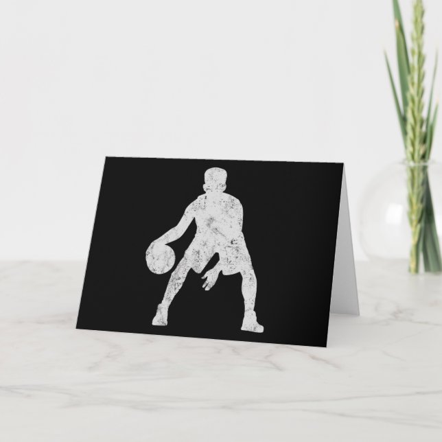 Basketball Men Women Kids Halloween Skeleton Card (Front)