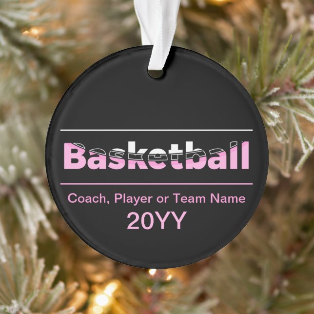 Basketball Minimalist Geometric Arch  Ornament (Tree)