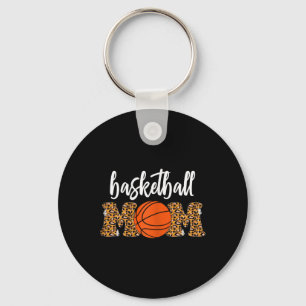 Basketball Mom Cute Leopard Basketball Gifts for M Key Ring