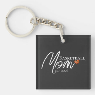 Basketball Mom Established Gift  Key Ring