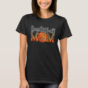 Basketball Mom Leopard Senior 2023 Graduation Moth T-Shirt