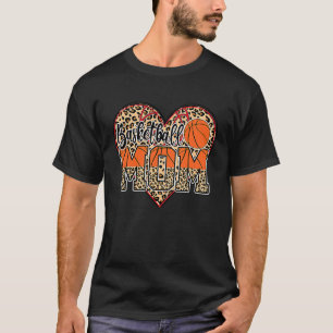 Basketball Mom Leopard Senior 2023 Graduation Moth T-Shirt