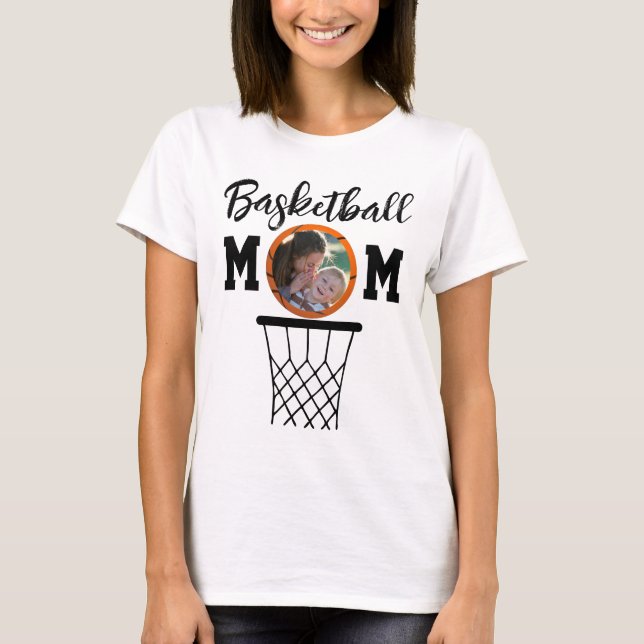 Basketball MOM shirt  with Photo (Front)