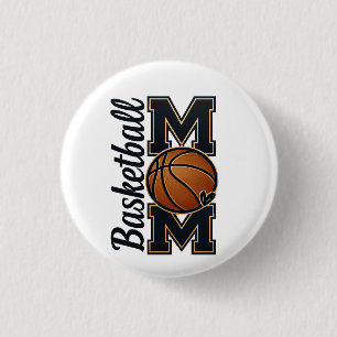Basketball Mom Varsity Style Gold Sports Team Spir 3 Cm Round Badge