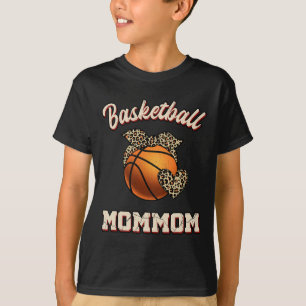 Basketball Mommom Bandanna Leopard Heart Fans Moth T-Shirt