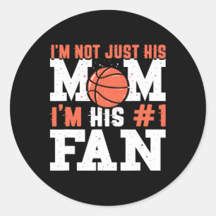 Basketball Mother Number 1 Fan - Basketball Mum Classic Round Sticker