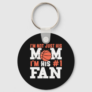 Basketball Mother Number 1 Fan - Basketball Mum Key Ring