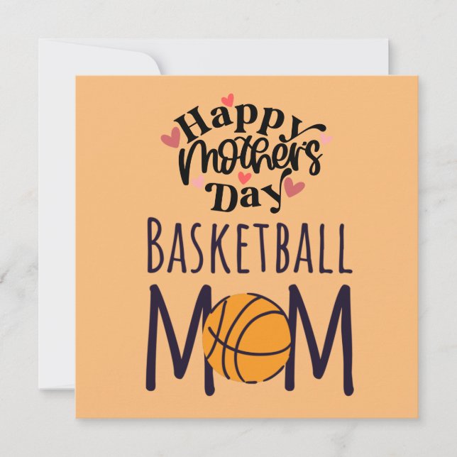 Basketball Mother's Day to mum  Card (Front)
