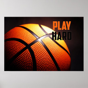 Basketball motivation - play hard by storeman poster