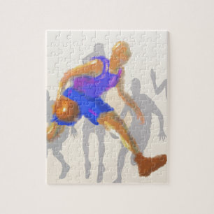 Basketball Moves Art Jigsaw Puzzle