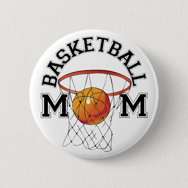 Basketball Mum 6 Cm Round Badge (Front)