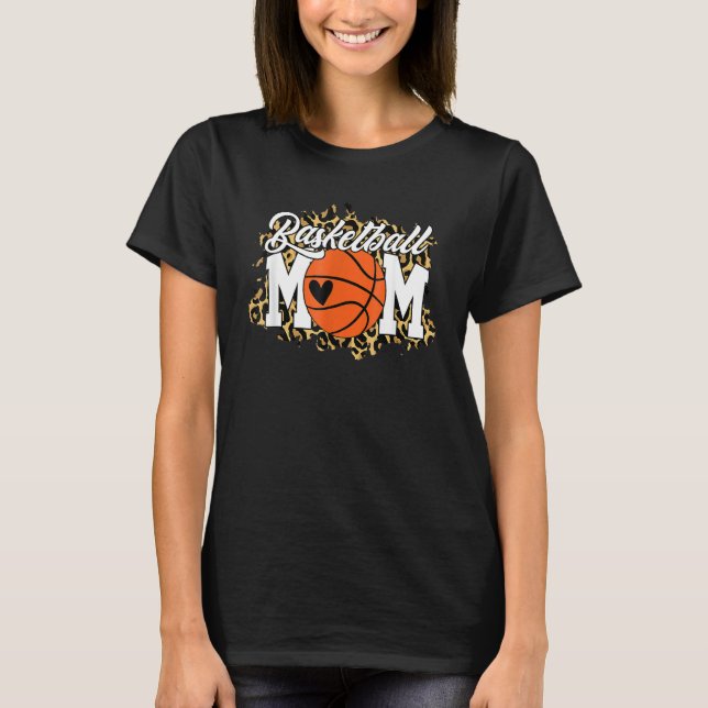 Basketball Mum Basketball Game Day Vibes Mothers D T-Shirt (Front)