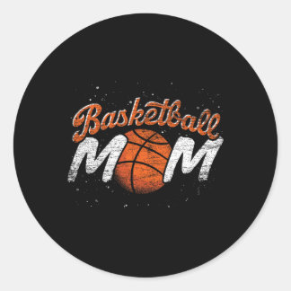 Basketball Mum Basketball Player Mothers Day Baske Classic Round Sticker