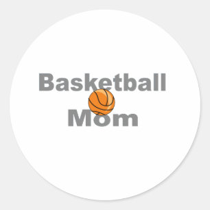BasketBall Mum Classic Round Sticker