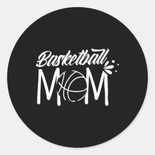 Basketball Mum Coach Team Player Match Mother Momm Classic Round Sticker