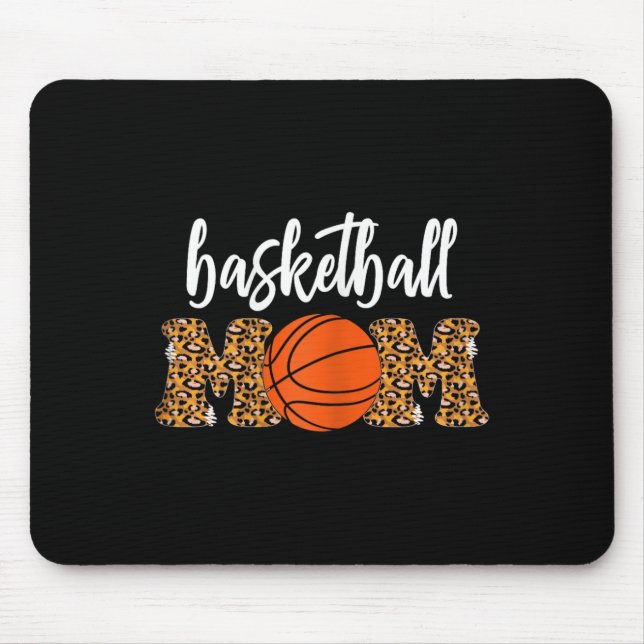 Basketball Mum Cute Leopard Basketball Gifts for M Mouse Mat (Front)