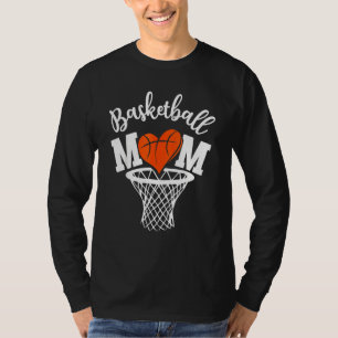 Basketball Mum Cute Novelty Distressed Women T-Shirt