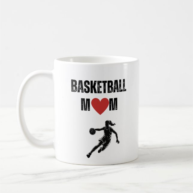 Basketball Mum (female player) Coffee Mug (Left)