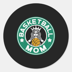 Basketball Mum for Women Mother of Player Women's Classic Round Sticker