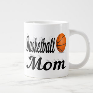 Basketball Mum half text Giant Coffee Mug