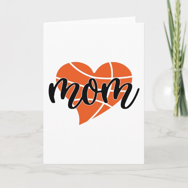 Basketball Mum Heart Card (Front)