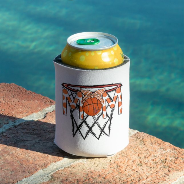Basketball Mum Hoop Headband Custom Can Cooler (In Situ Pool)