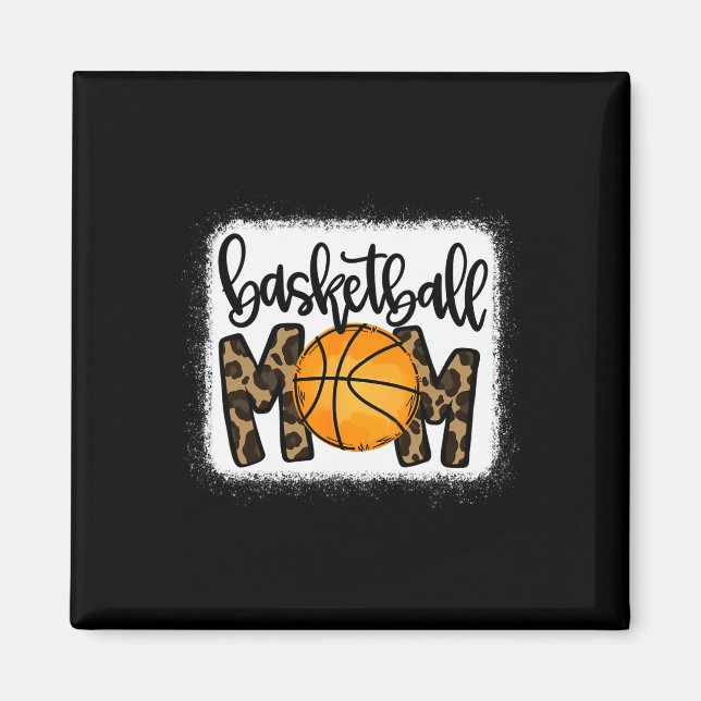 Basketball Mum Leopard Basketball Mama  Magnet (Front)