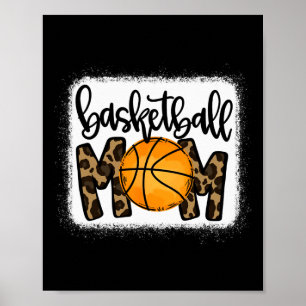 Basketball Mum Leopard Basketball Mama Poster
