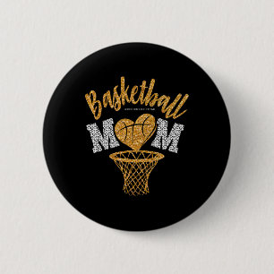 Basketball Mum Leopard Basketball Senior Mum 2023 6 Cm Round Badge
