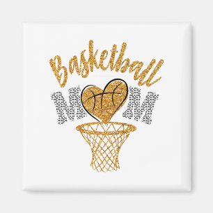 Basketball Mum Leopard Basketball Senior Mum 2023 Magnet