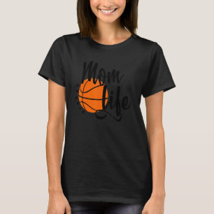 Basketball Mum Leopard For Mother's Day Momlife 1 T-Shirt