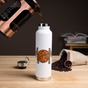 Basketball Mum Leopard Modern Water Bottle