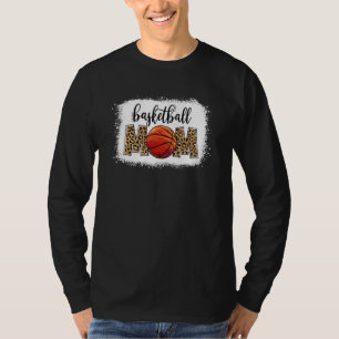 Basketball Mum Leopard Mum Life Game Day Mother's T-Shirt